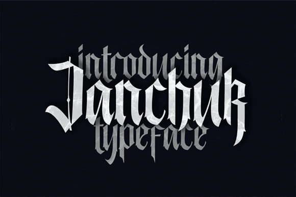 Janchuk Font: A Bold Blackletter Typeface for Makers