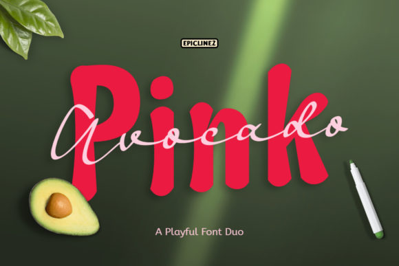 Pink Avocado: A Playful Font for Strong Brand Identity