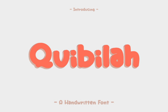 Quibilah Font: A Handwritten Typeface for Editorial Elegance